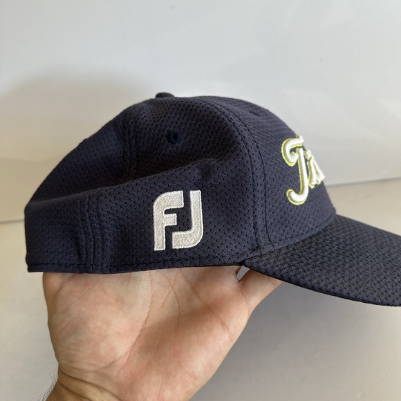 Titleist Golf FJ Footjoy Pro V1 Blue Mesh Back Fitted Hat - Small/Medium - Picture 2 of 6